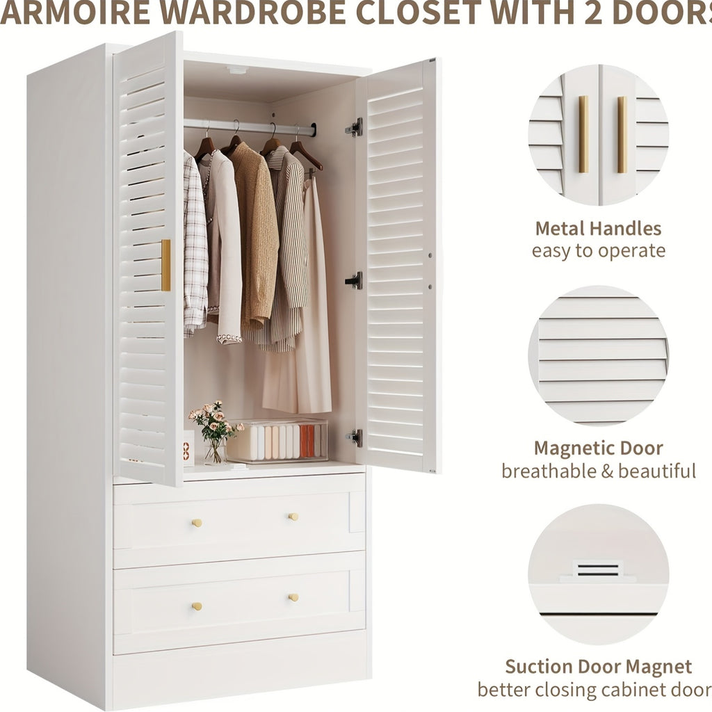 Large Capacity Wooden Closet 65\