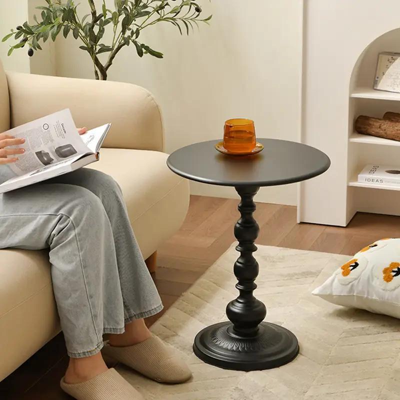 Elegant Golden Metal Side Table with Storage - Lightweight, No Electricity Required, Sturdy Leg Base