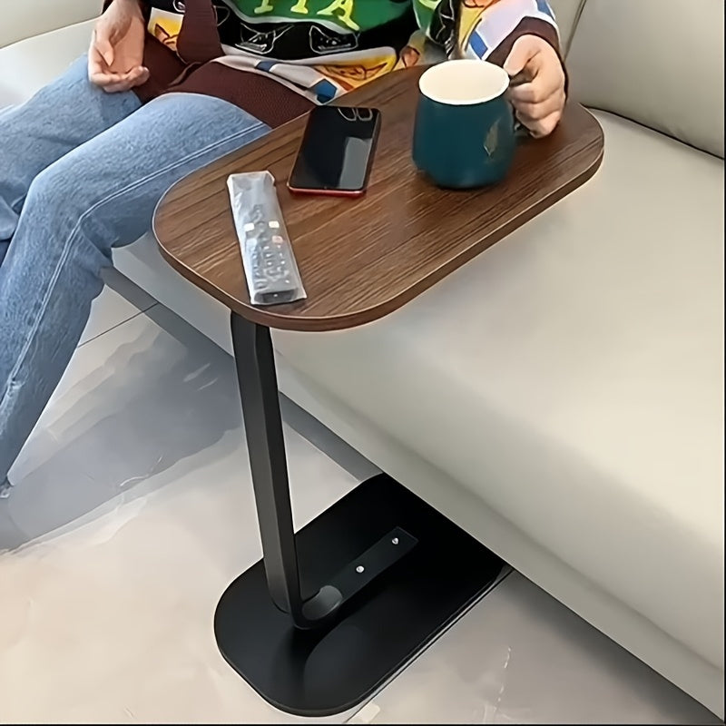 Office Tables Computer Workstations Modern Oval Accent Table with Wooden Top & Metal Base- Multi-Functional Side Table for Living Room Sofa