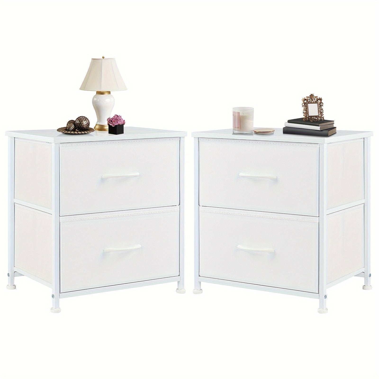 Nightstand Set Of 2, Dresser For Bedroom With 2 Drawer, Small Dresser Beside Tables