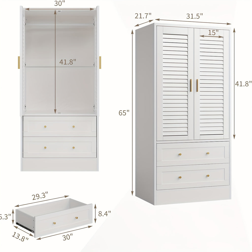 Large Capacity Wooden Closet 65\
