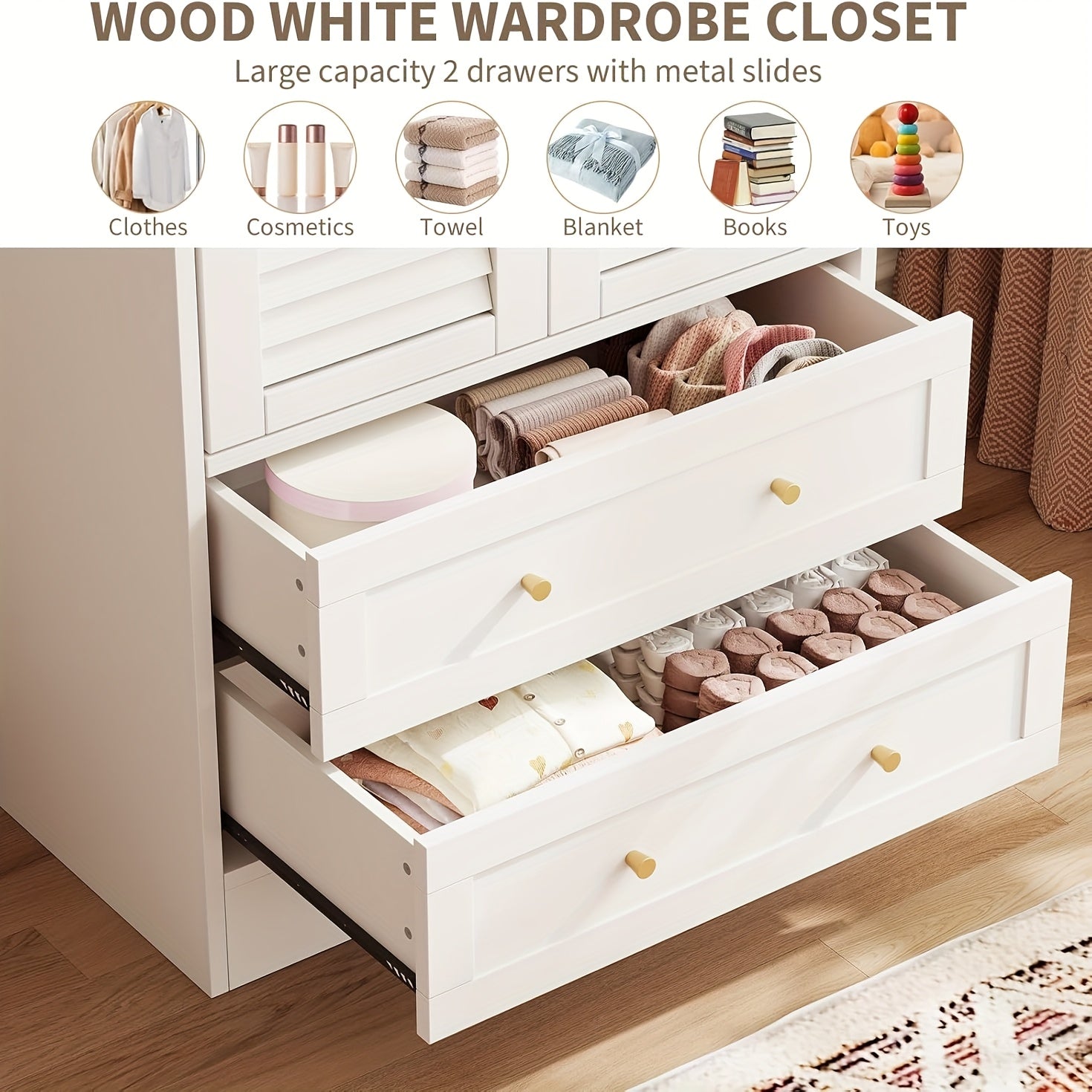 Large Capacity Wooden Closet 65\