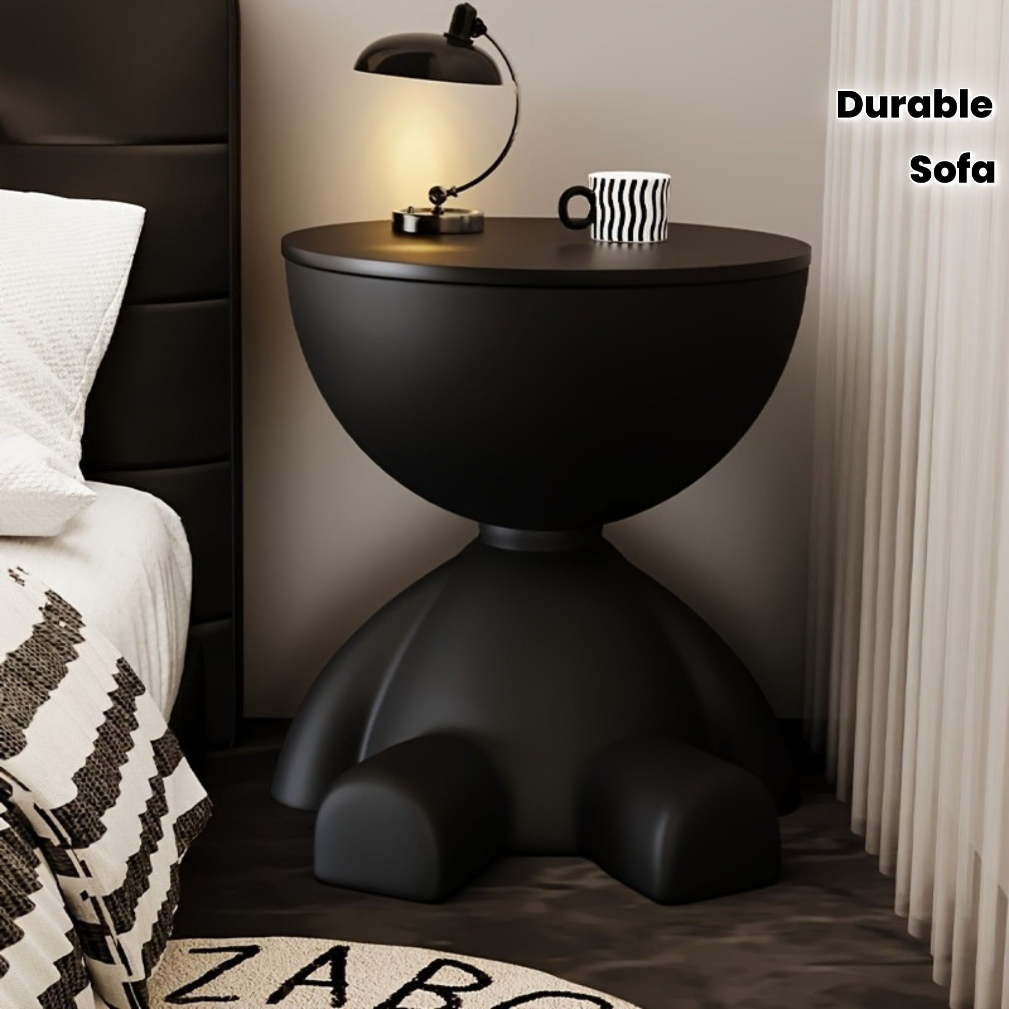 Creative Bear Side Table Large-Capacity Bear-Shaped Side Table