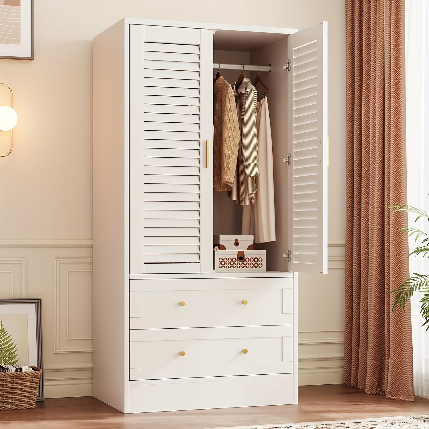 Large Capacity Wooden Closet 65\