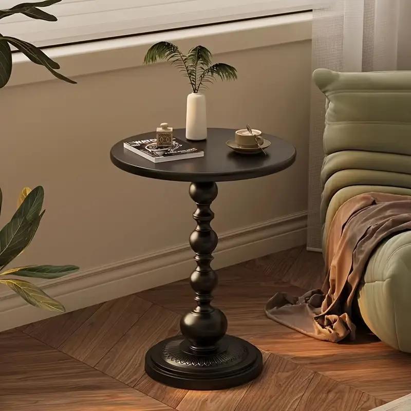 Elegant Golden Metal Side Table with Storage - Lightweight, No Electricity Required, Sturdy Leg Base