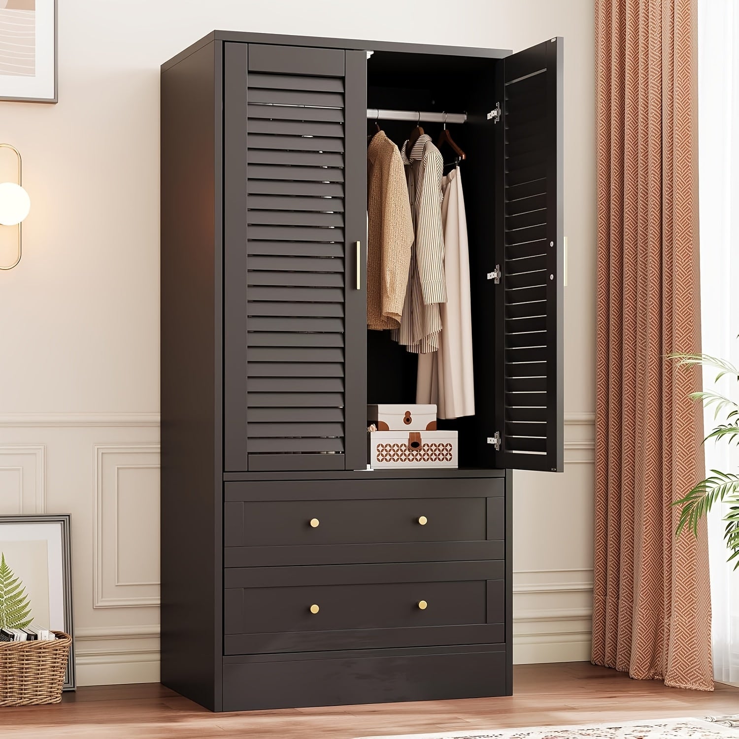 Large Capacity Wooden Closet 65\