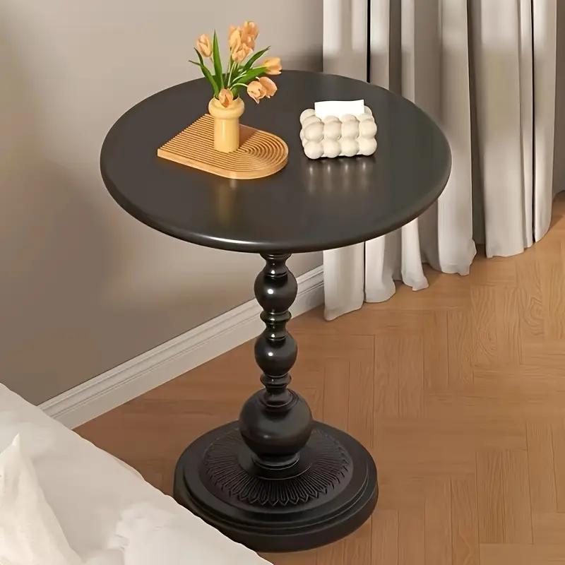Elegant Golden Metal Side Table with Storage - Lightweight, No Electricity Required, Sturdy Leg Base