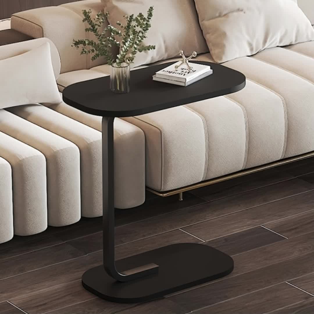Office Tables Computer Workstations Modern Oval Accent Table with Wooden Top & Metal Base- Multi-Functional Side Table for Living Room Sofa